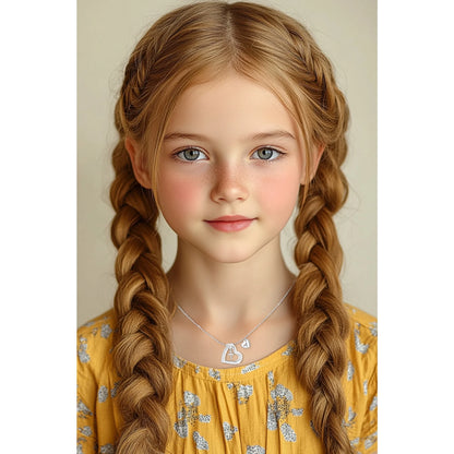 18K White Gold Plated Love Heart Initial Cross Necklaces for Women Girls CZ S925 Sterling Silver Letter a Pendant Wedding Birthday Jewelry Gifts Ideas Mom Wife Her Teen Kids Age