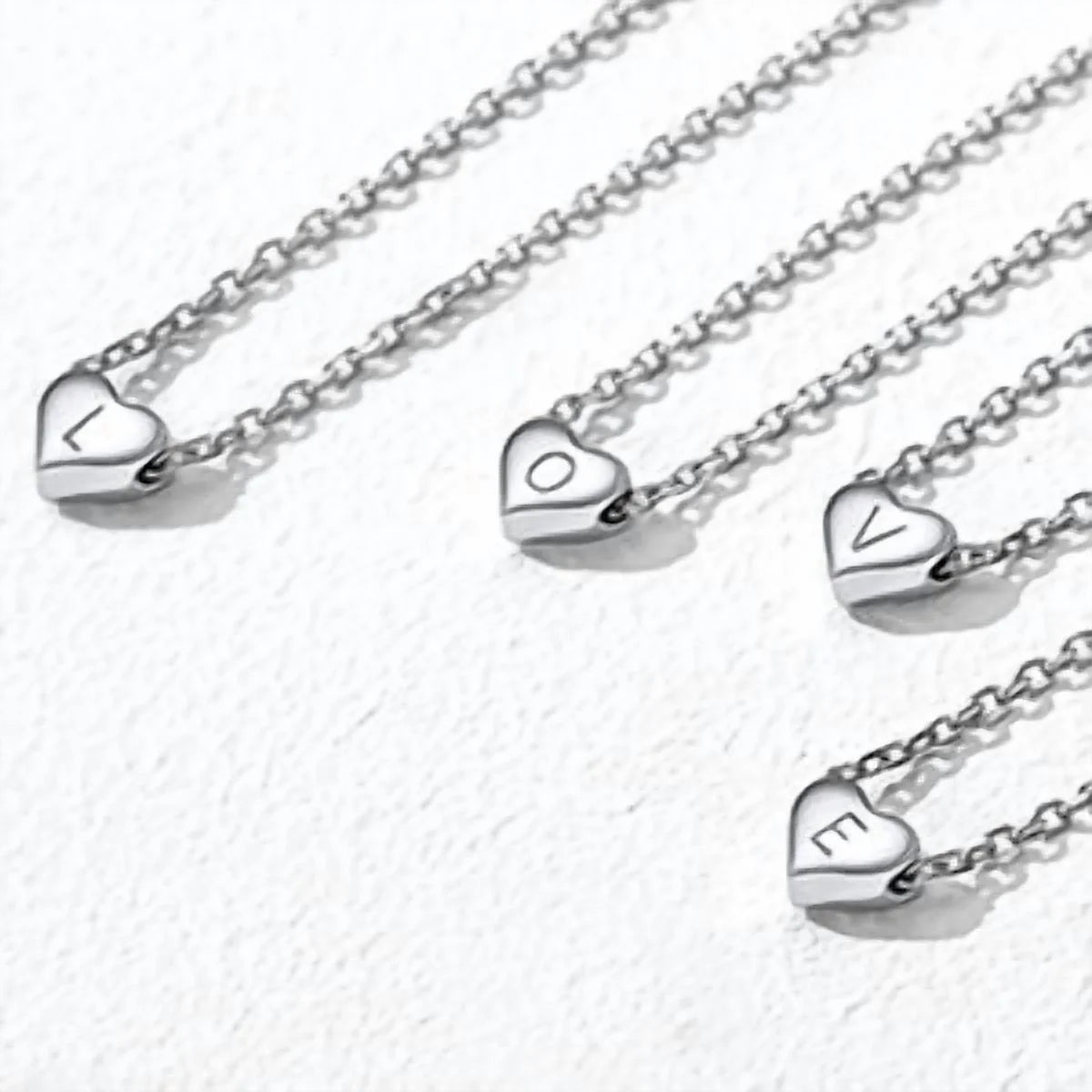 Dainty Initial Heart Necklace Trendy 925 Sterling Silver Cute Heart Pendant Choker Necklaces Letter Jewelry Gifts for Women