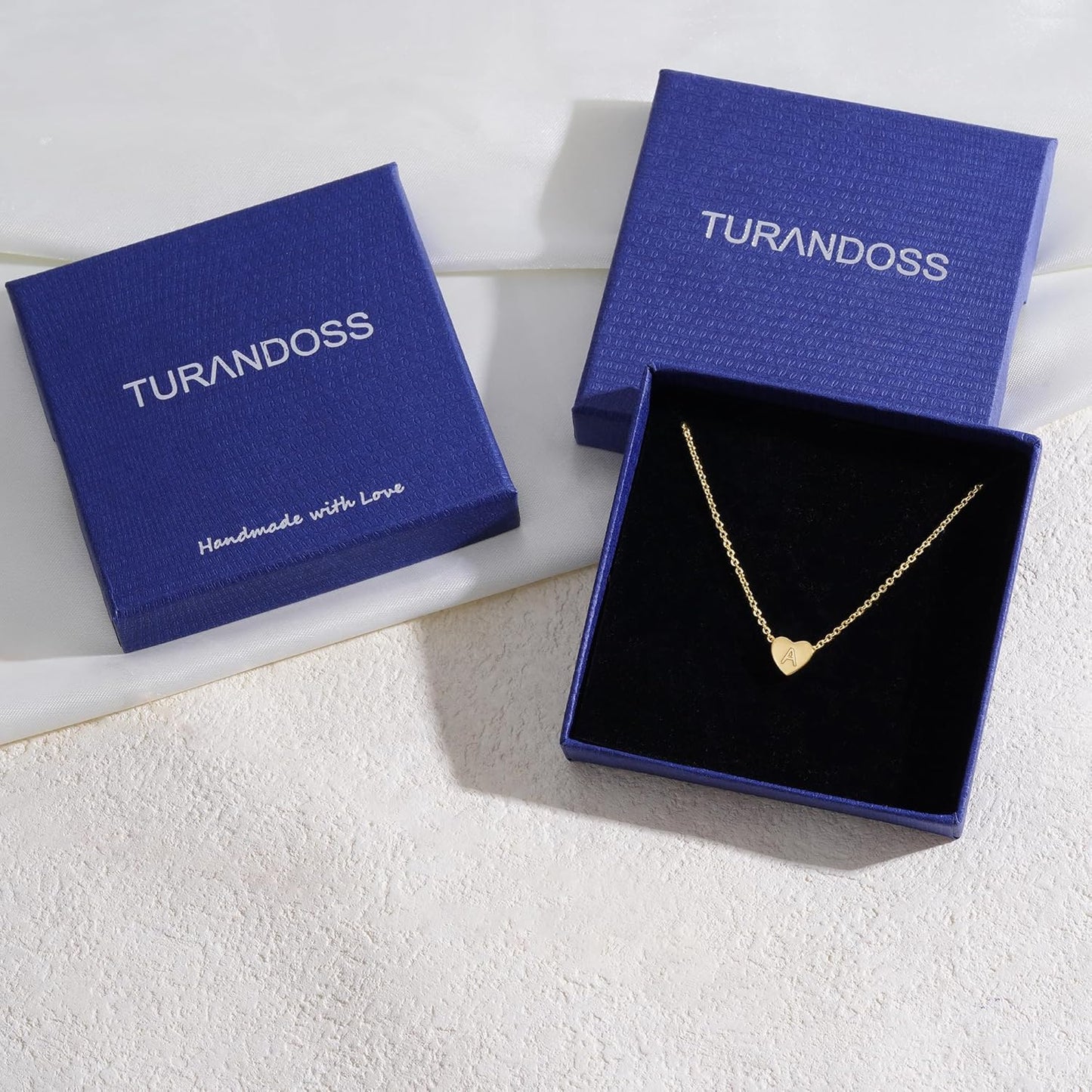 Heart Initial Necklaces for Women Girls - 14K Gold Plated Heart Pendant Letter Alphabet Necklace Letter Initial Necklace Gifts for Girls Teens