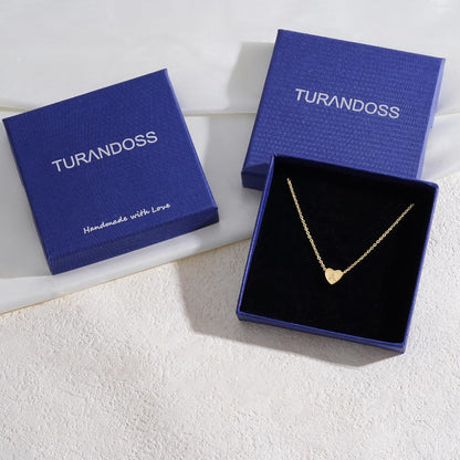 Heart Initial Necklaces for Women Girls - 14K Gold Plated Heart Pendant Letter Alphabet Necklace Letter Initial Necklace Gifts for Girls Teens