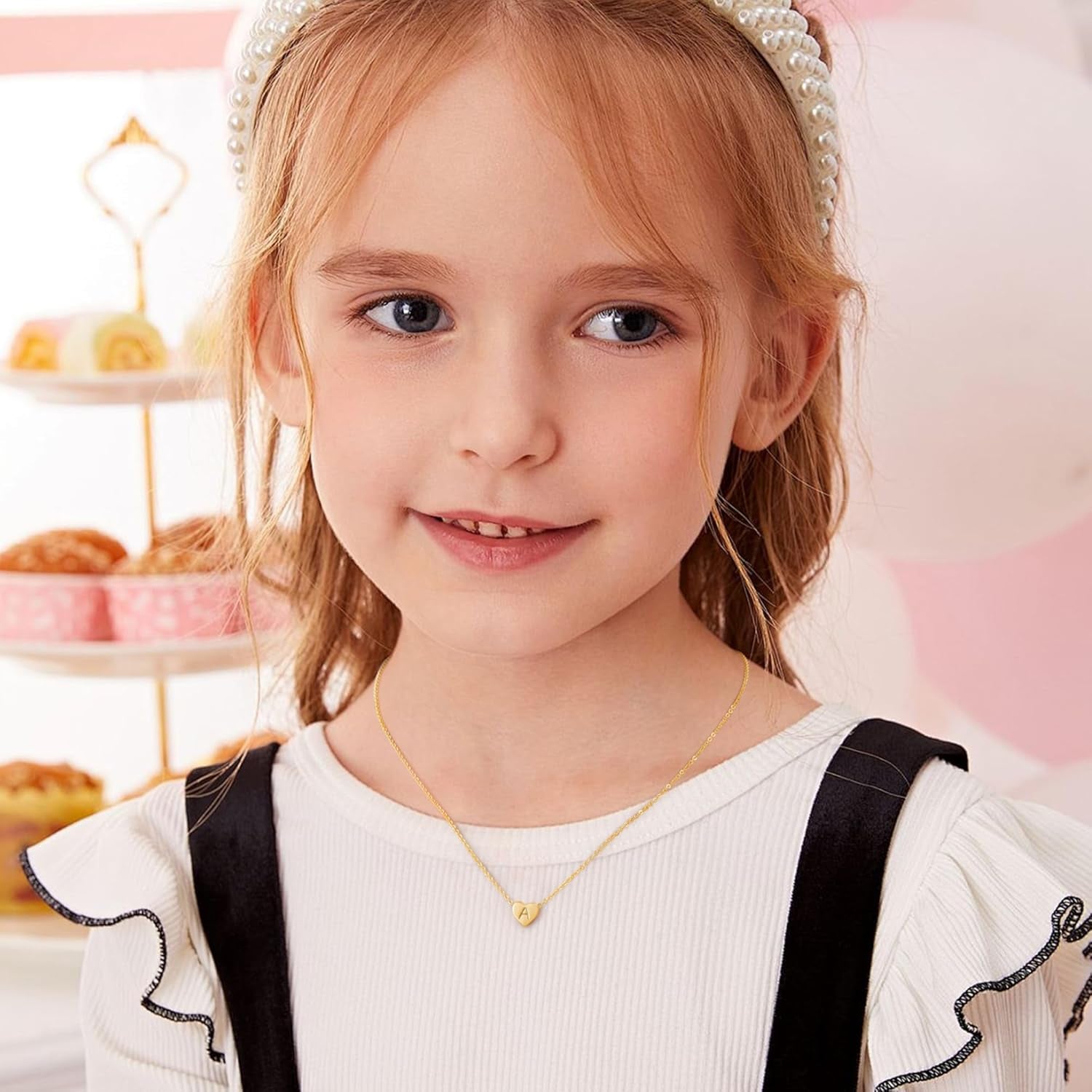 Heart Initial Necklaces for Women Girls - 14K Gold Plated Heart Pendant Letter Alphabet Necklace Letter Initial Necklace Gifts for Girls Teens