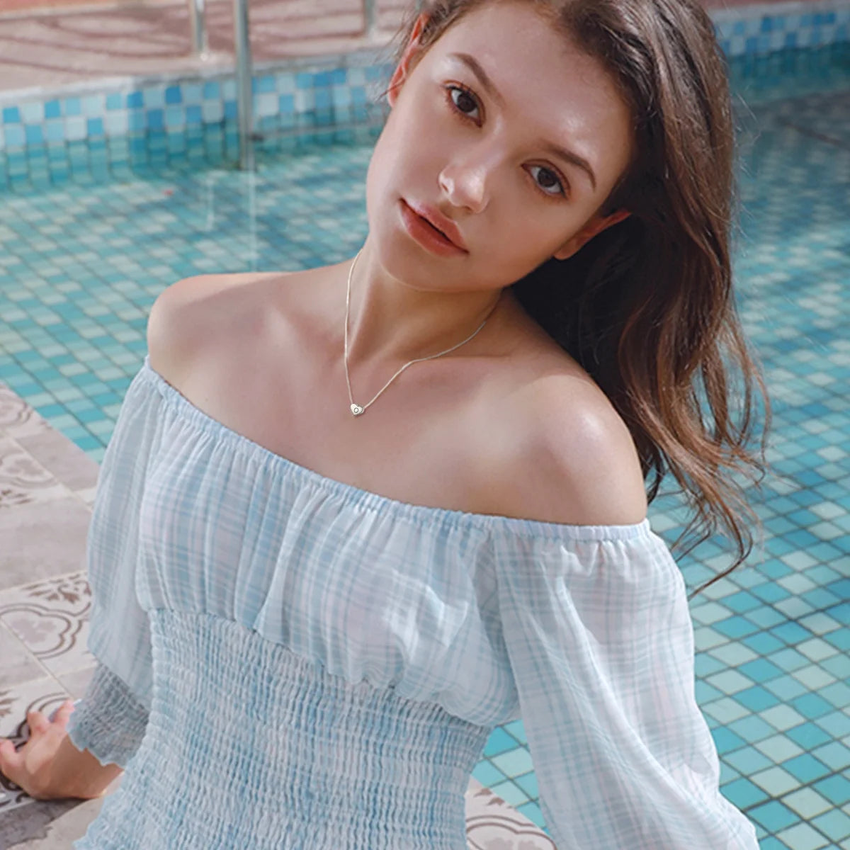 Dainty Initial Heart Necklace Trendy 925 Sterling Silver Cute Heart Pendant Choker Necklaces Letter Jewelry Gifts for Women