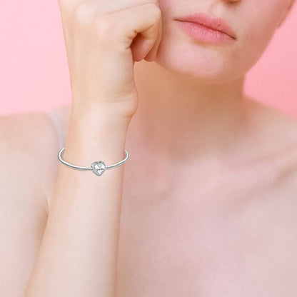 Love Heart Mom Wife Sister Daughter Friend Dad Grandma Auntie Charm for Charms Bracelet, 925 Sterling Silver Cubic Zirconia Bead Chirstmas Halloween Birthday Jewerly Gifts for Women